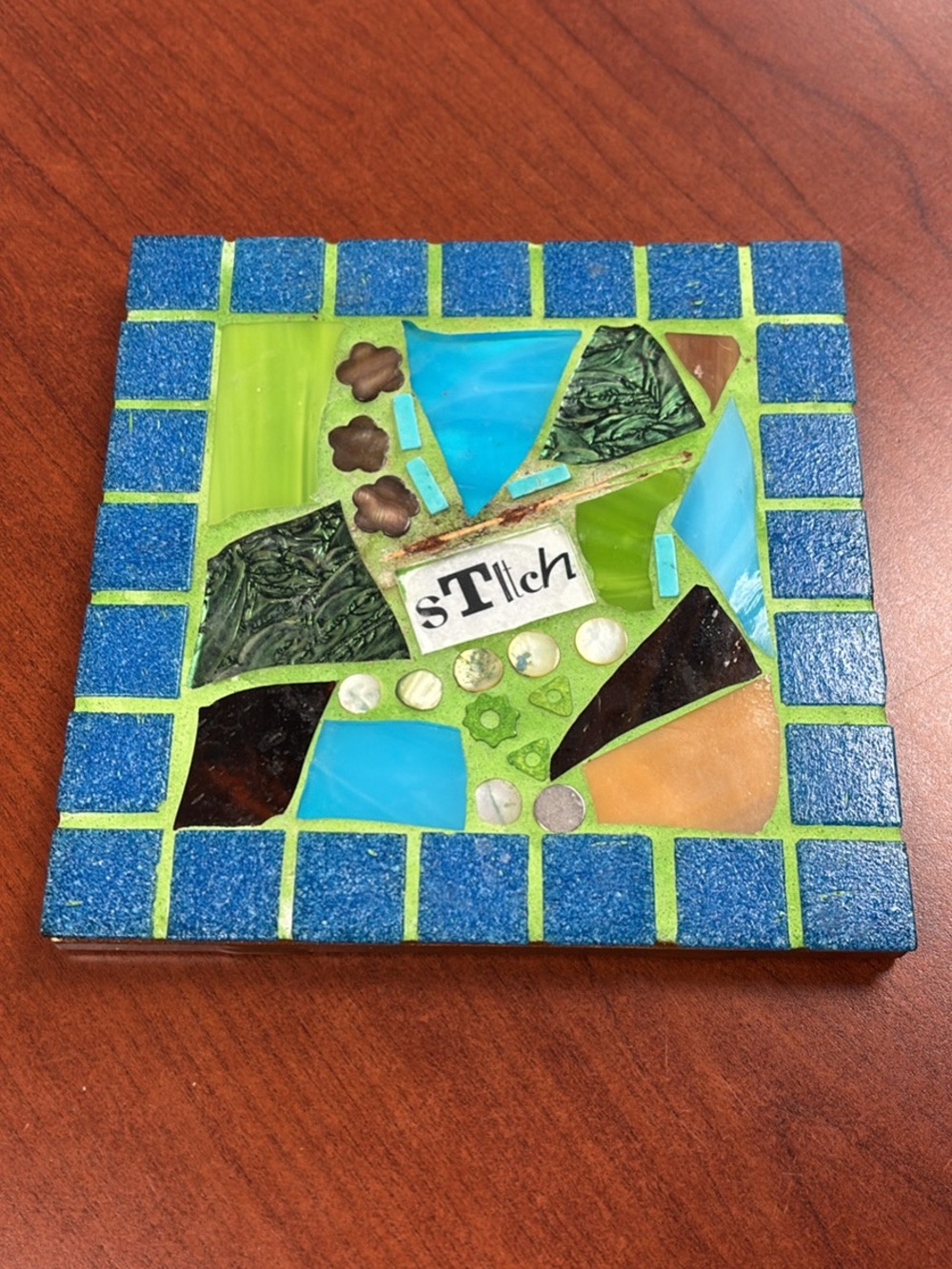 Sherrie Posternak Mosaic Stained Glass Trivet